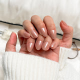 Bare Radiance-Short Round Natural Nude Press-on Nails Kit