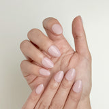 Barely Pink – Super Short Almond Shape | Salon Quality Press-on Nails Kit – Sheer Nude Pink Nails