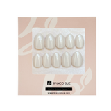 Barely Ivory – Super Short Almond Shape | Salon Quality Press-on Nails Kit – Creamy Off-White Nails