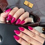 Bold Berry | Salon Quality Press-on Nails Kit – Short Almond Berry Pink