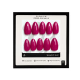 Bold Berry | Salon Quality Press-on Nails Kit – Short Almond Berry Pink