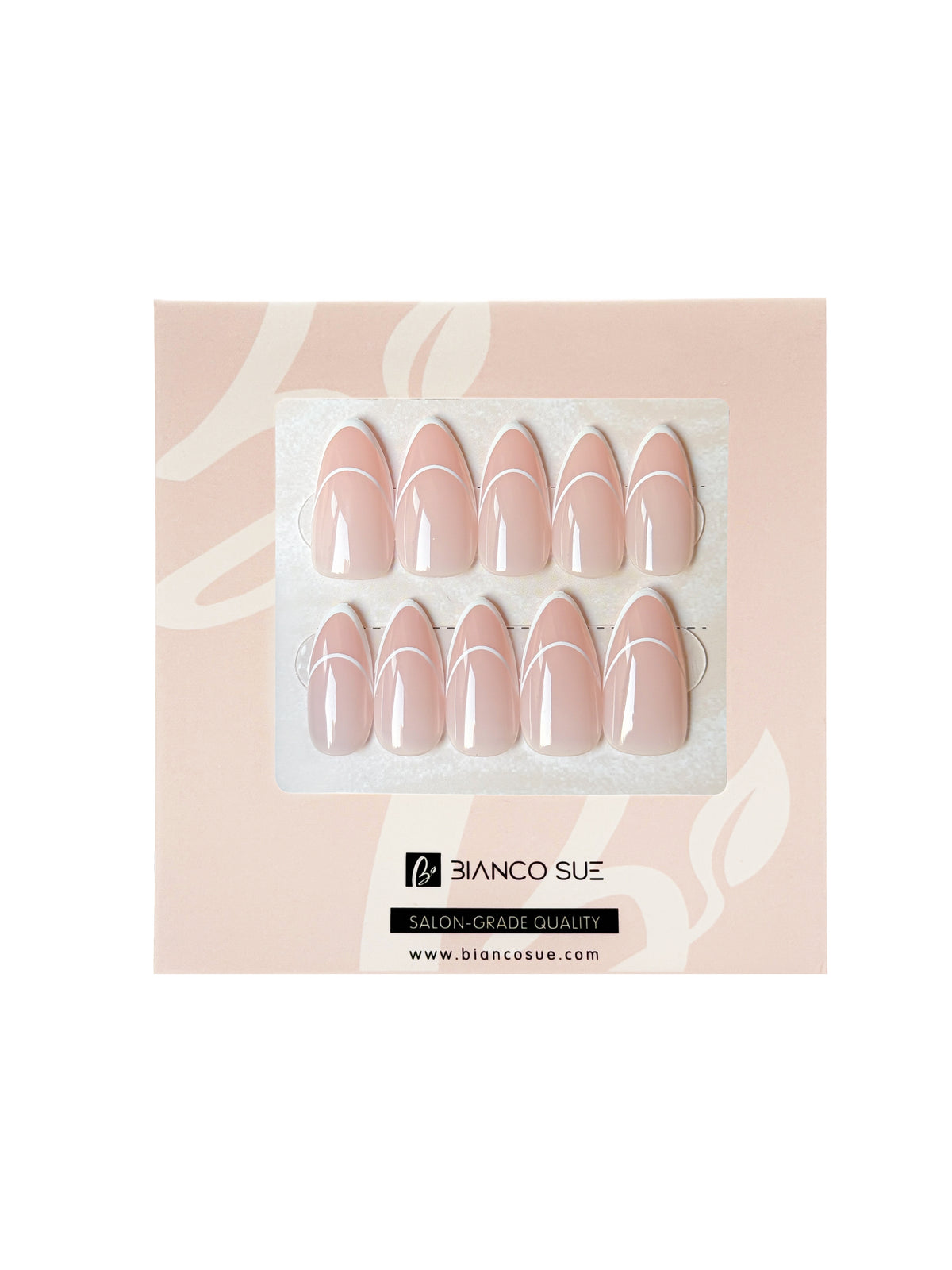 Chic Curve | Salon Quality Press-on Nails Kit - Medium Almond Pink Fre ...
