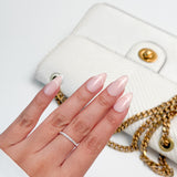 Chic Curve-Medium Almond Pink French Tip Press-on Nails Kit