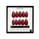 Everyday Red | Salon Quality Press-on Nails Kit – Short Almond Classic Red