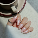 Hailey Babe | Salon Quality Press-on Nails Kit – Short Almond Glazed Nude Pink