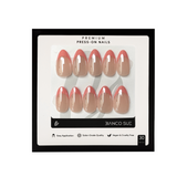 Shell Pink – Short Almond Shape | Salon Quality Press-on Nails Kit – Rose Pink French Tip