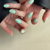Mint Gelato – Short Oval Shape | Salon Quality Press-on Nails Kit – Fresh Mint Green Nails