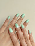 Mint Gelato – Short Oval Shape | Salon Quality Press-on Nails Kit – Fresh Mint Green Nails
