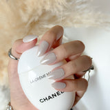 Ivory Film | Salon Quality Press-on Nails Kit – Short Almond Soft Ivory Nude