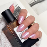 Lilac Bloom-Short Almond Lilac Ombre Chrome Press-on Nails Kit