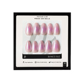 Lilac Bloom-Short Almond Lilac Ombre Chrome Press-on Nails Kit