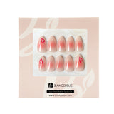 Love Whisper- Short Almond Ombre with Heart Accents Press-on Nails Kit