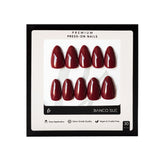 Merlot Noir- Short Almond Dark Red Press-on Nails Kit