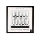 Moonlit Frost- Extra-Short Squoval Shimmery White Press-on Nails Kit