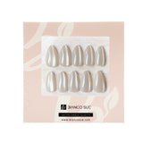 Opal Veil- Short Almond White Cat-Eye Press-on Nails Kit