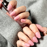 Rosette | Salon Quality Press-on Nails Kit – Short Oval Soft Rose Pink Soap Nail