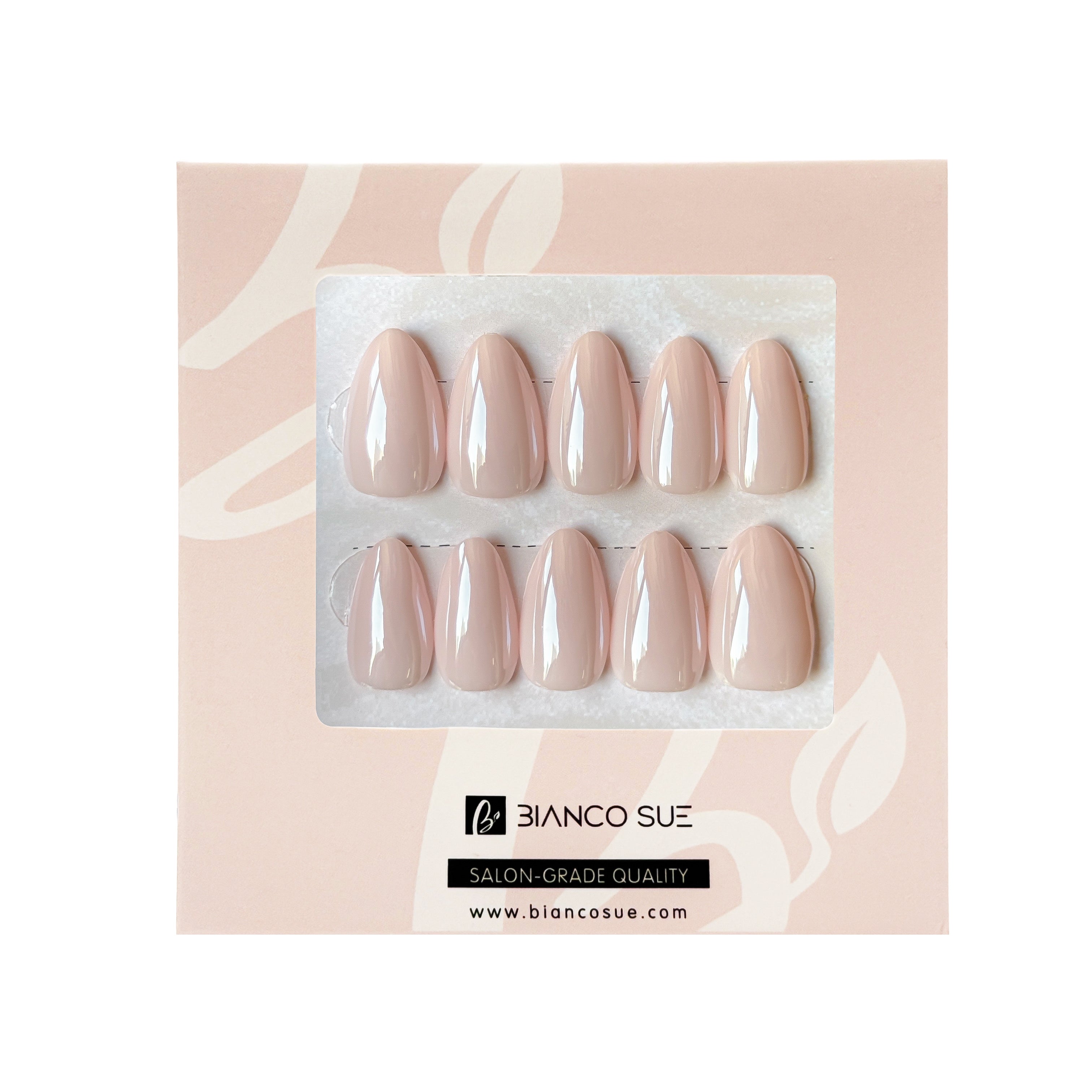 Rosy Sheen | Salon Quality Press-on Nails Kit - Short Almond Blush-Pink