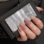 Salon Quality Press-on Nail Kit - Medium Coffin Pink Glitter and Nude Combination
