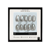 Starlight Beige | Salon Quality Press-on Nails Kit – Short Oval Shimmery Nude Beige
