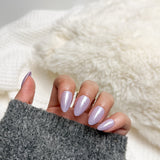 Twilight Lilac -Short Almond Purple Glazed Salon Press-on Nails Kit